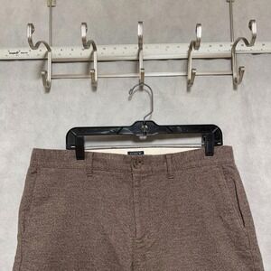 J Crew Pants Men 34X34 36x34 Brown Heathered Winter Flannel Slim Academia Flex